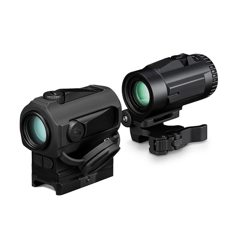 Taktis 3X Kaca Pembesar Lingkup Optik Berburu Riflescope Pemandangan Red Dot Sight dengan QD Mount untuk 20Mm Senapan Rel